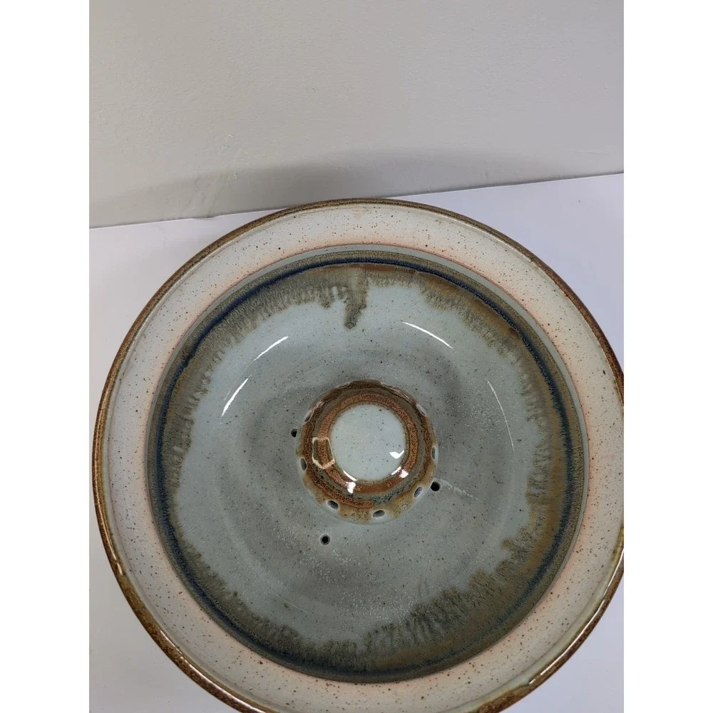 Pottery Stoneware‎ Steamer Pot  Blue And Brown